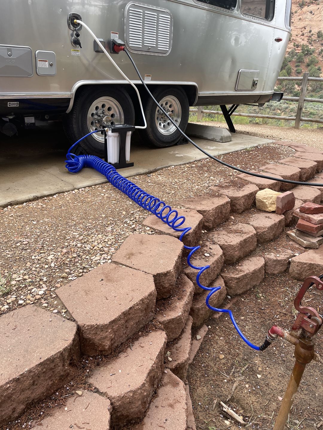 Customer photo review of RV Water Hose with AIR GEAR Storage Bag