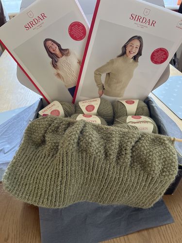 Customer photo review of Ladies Mystery Knitting Box