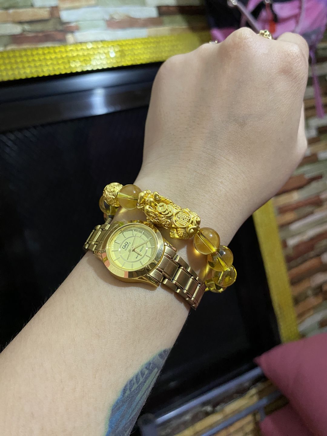 Customer photo review of Citrine with 24K Gold PiYao and Money Ball for Abundance - Success - Good Fortune