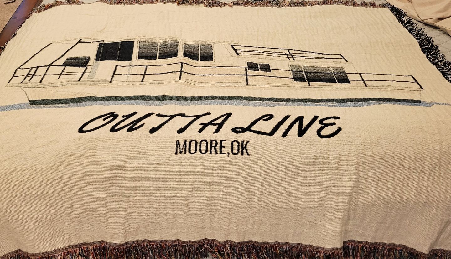 Customer photo review of Custom Woven Boat Blanket