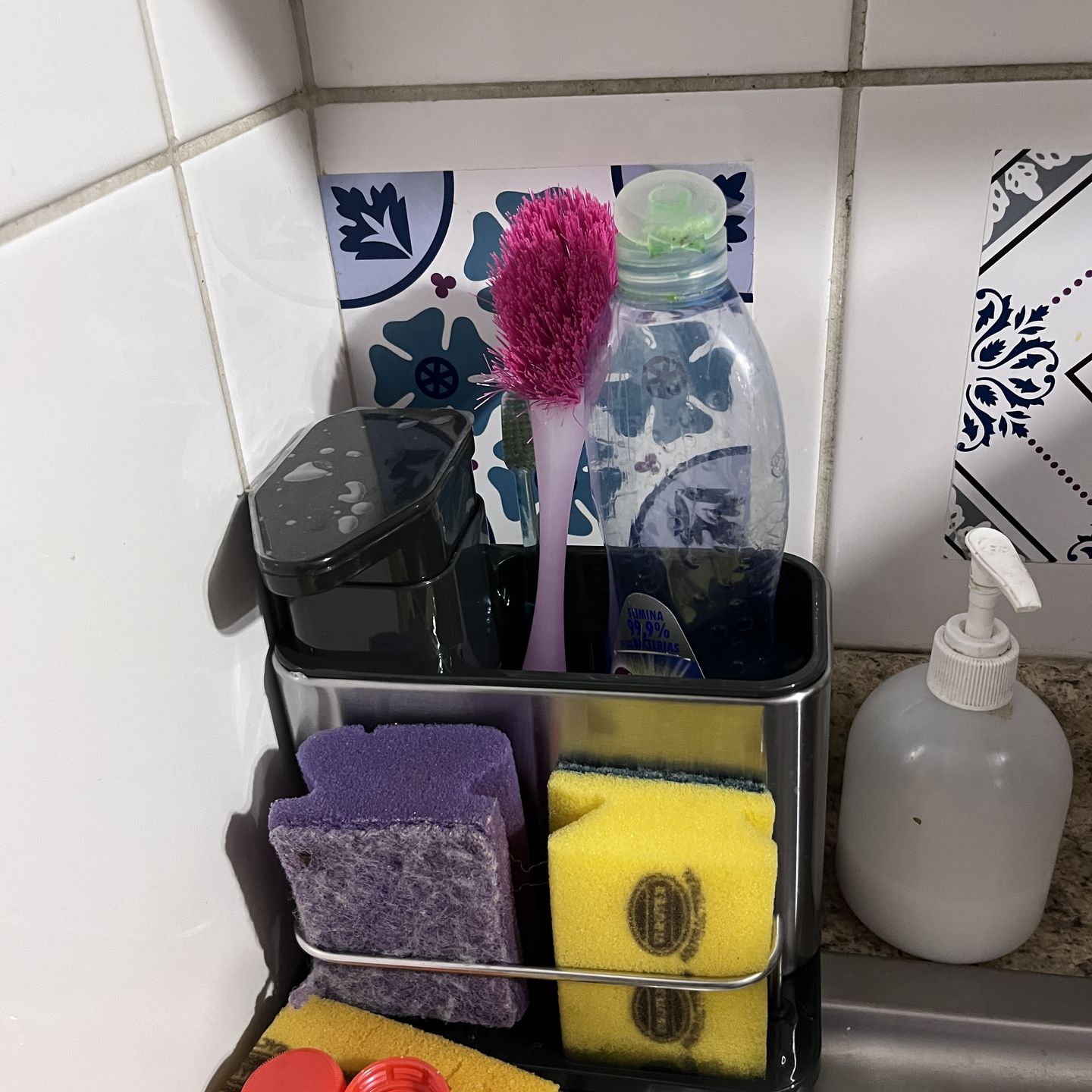 Customer photo review of Dispensador de Jabon 3 en 1 Soporte Para Esponja