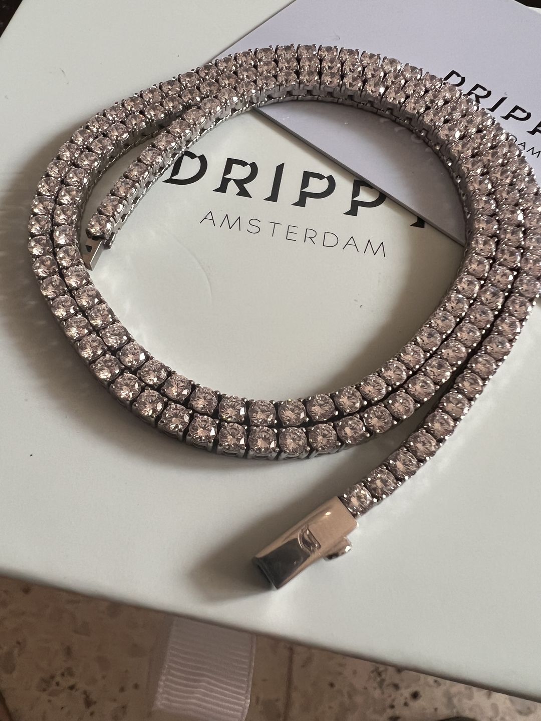 Customer photo review of ICE BREAKER CHAIN. - 3MM WHITE GOLD