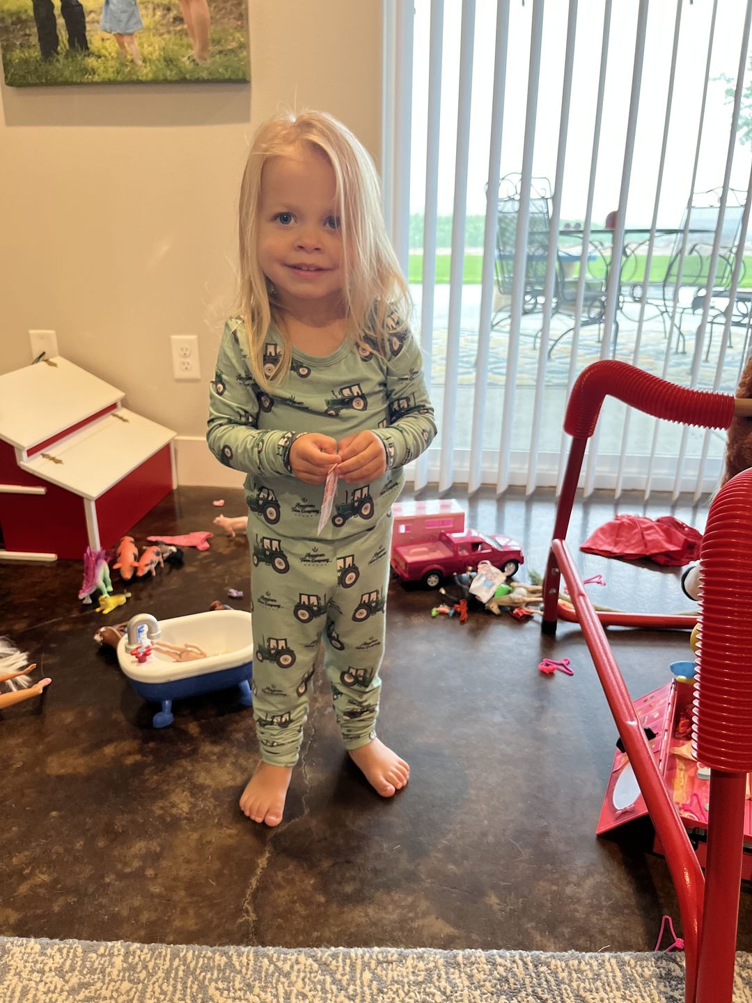 Customer photo review of Green Tractor Toddler/Youth Pajamas