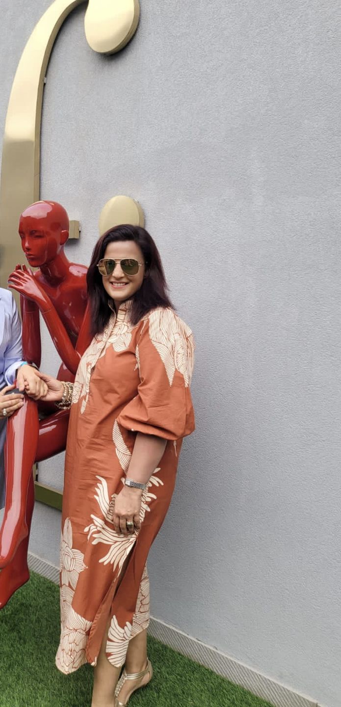 Customer photo review of Anika Dress - Terracotta Satori
