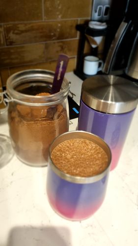 Customer photo review of rainbow dust v1.0 - premium starter kit - pink mug