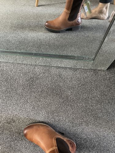 Customer photo review of Gloucester Fleece-Lined Boots Brown