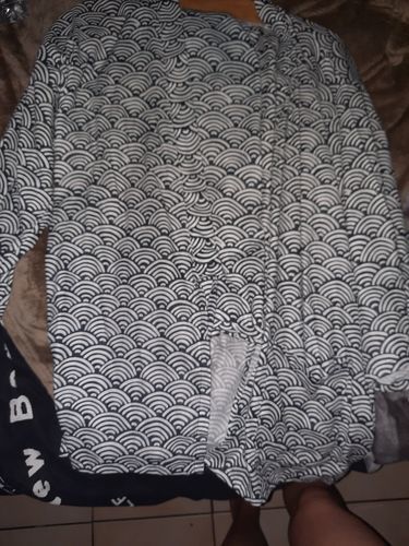 Customer photo review of Pyjama Herren Baumwolle - Seigaiha