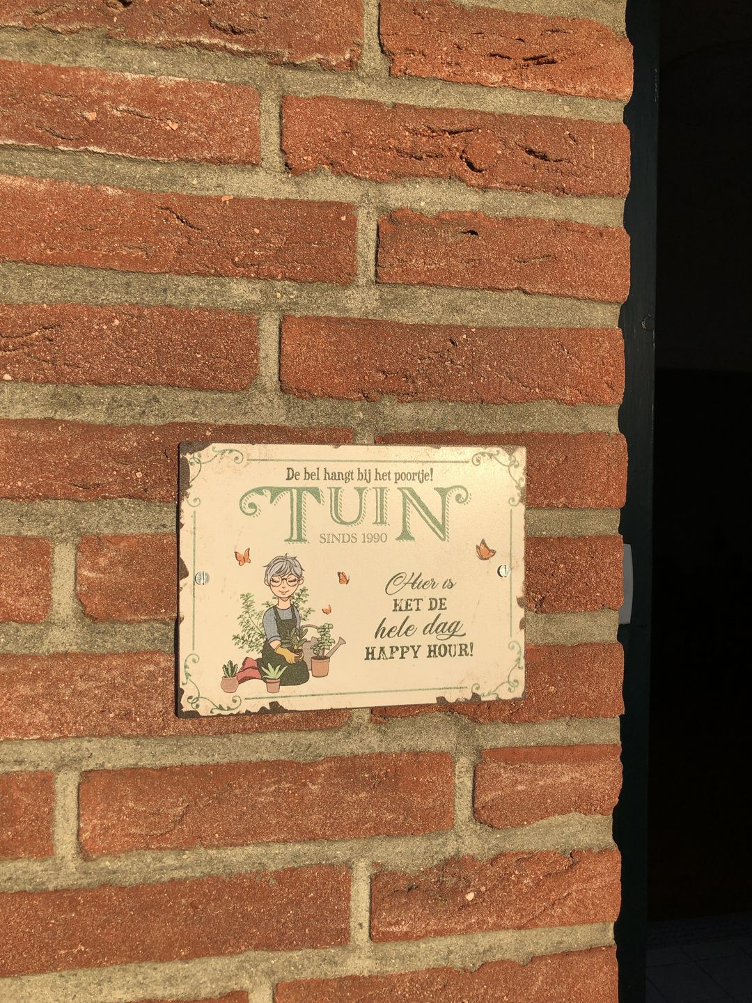Customer photo review of Tuinmeisje - Outdoor-Deurbord