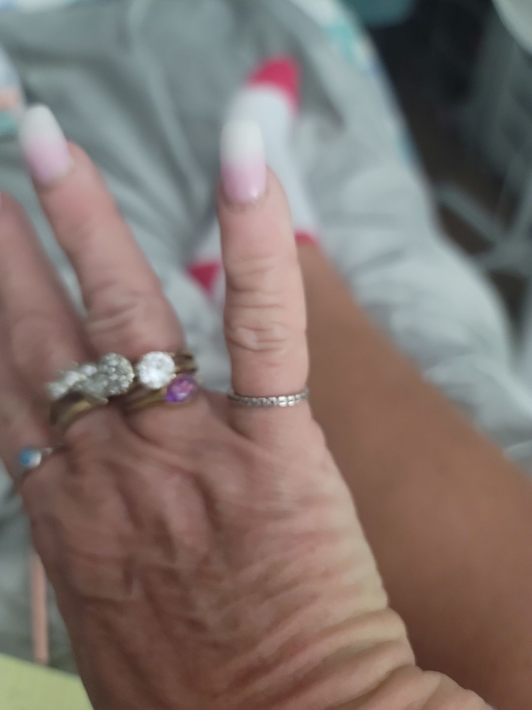 Customer photo review of Golden Oval Ring with Cremation Ashes