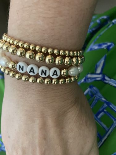 Customer photo review of custom pearl bracelet