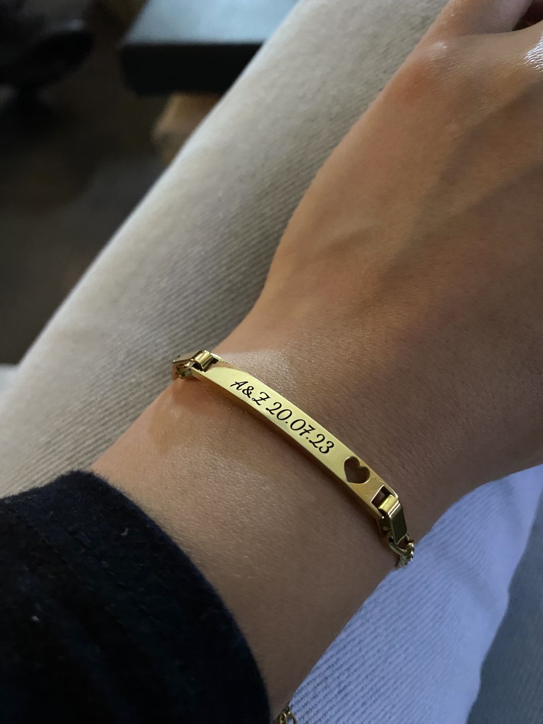 Customer photo review of Pulsera Fígaro Personalizada