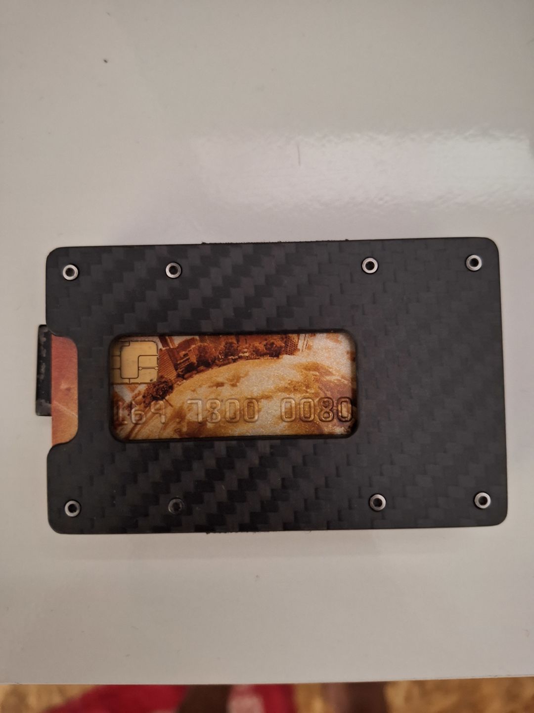 Customer photo review of Carbon Fiber 3K matte Slim Wallet