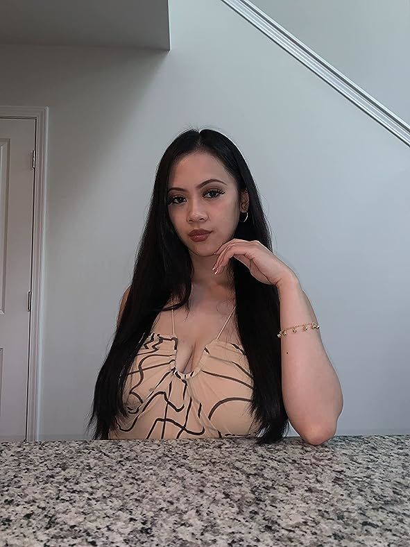 Customer photo review of Nano Ring Extensions Remy Human Hair Nano Tip Hair Jet Black #1 |Youngsee