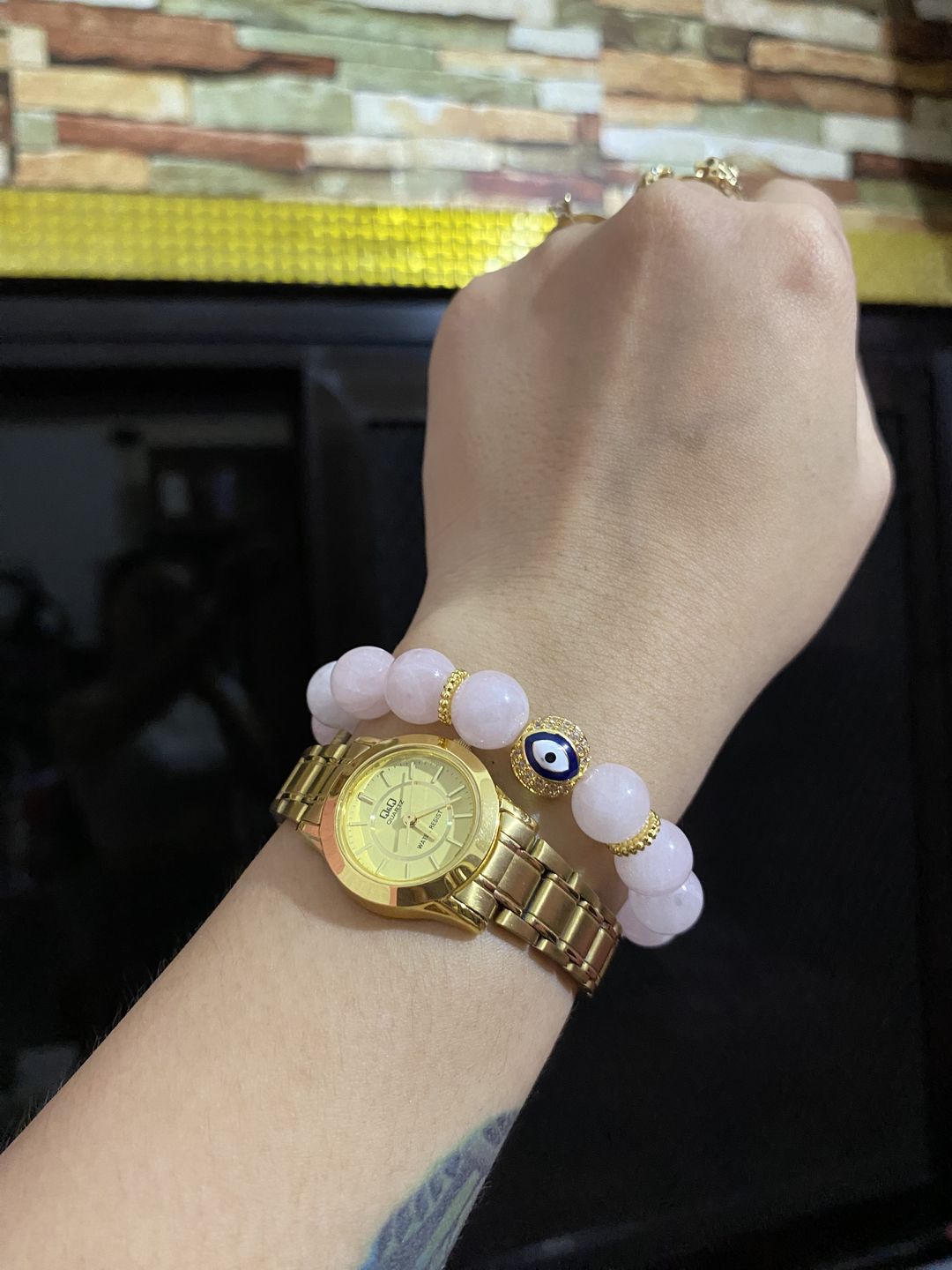 Customer photo review of Evil Eye Bracelet for Positive Energies, Good Luck, Good Karma & Protection