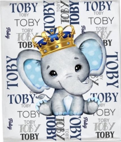 Customer photo review of Free Shipping✈️Elephant Name Personalized Blanket - Gift Ideas for Kids