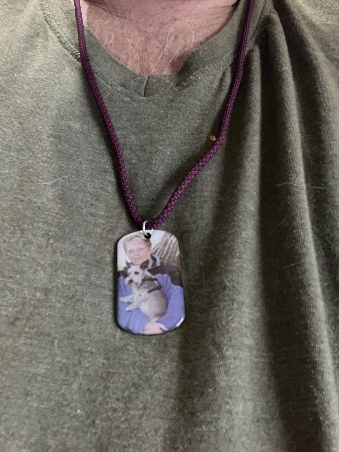 Customer photo review of I Will Carry You With Me Until, Personalized Keychain, Memorial Gifts, Custom Photo