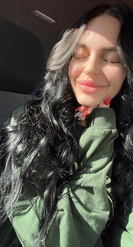 Customer photo review of Nano Ring Extensions Remy Human Hair Nano Tip Hair Jet Black #1 |Youngsee