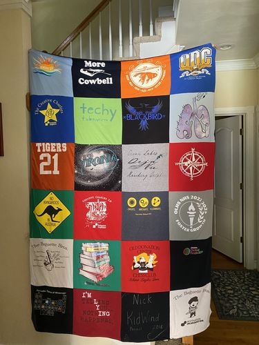 T-shirt quilt from university of delaware by Dawn from VA
