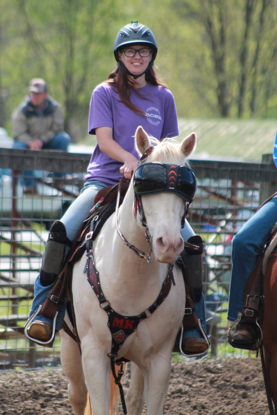 Customer photo review of Replacement Lens for eVysor - UV Horse Riding Goggles!