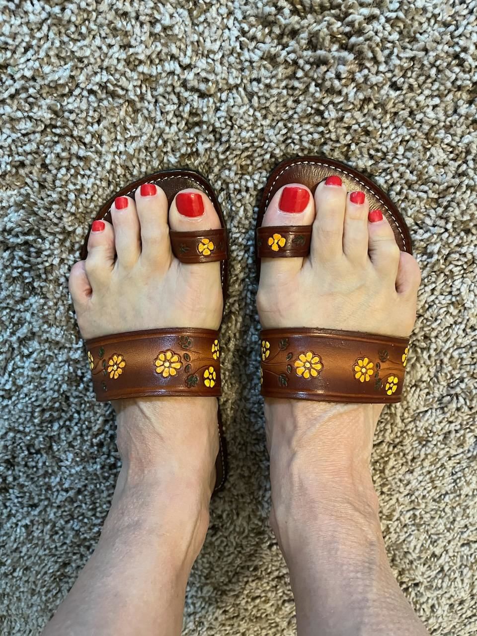 Customer photo review of Boho Flower Power Sandals