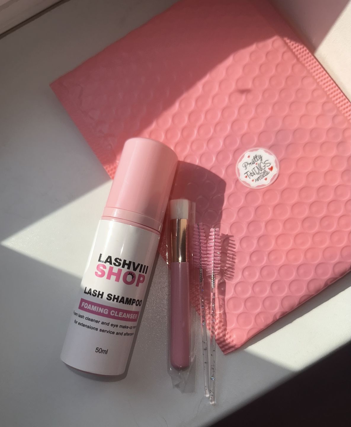Customer photo review of Lash Care Kit
