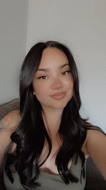 Customer photo review of Nano Ring Extensions Remy Human Hair Nano Tip Hair Jet Black #1 |Youngsee