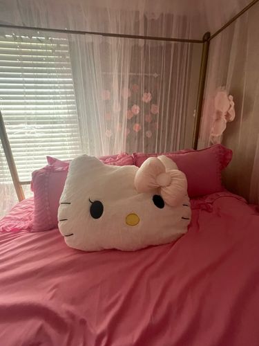 Customer photo review of Sanrio Hello Kitty Cushion & Blanket
