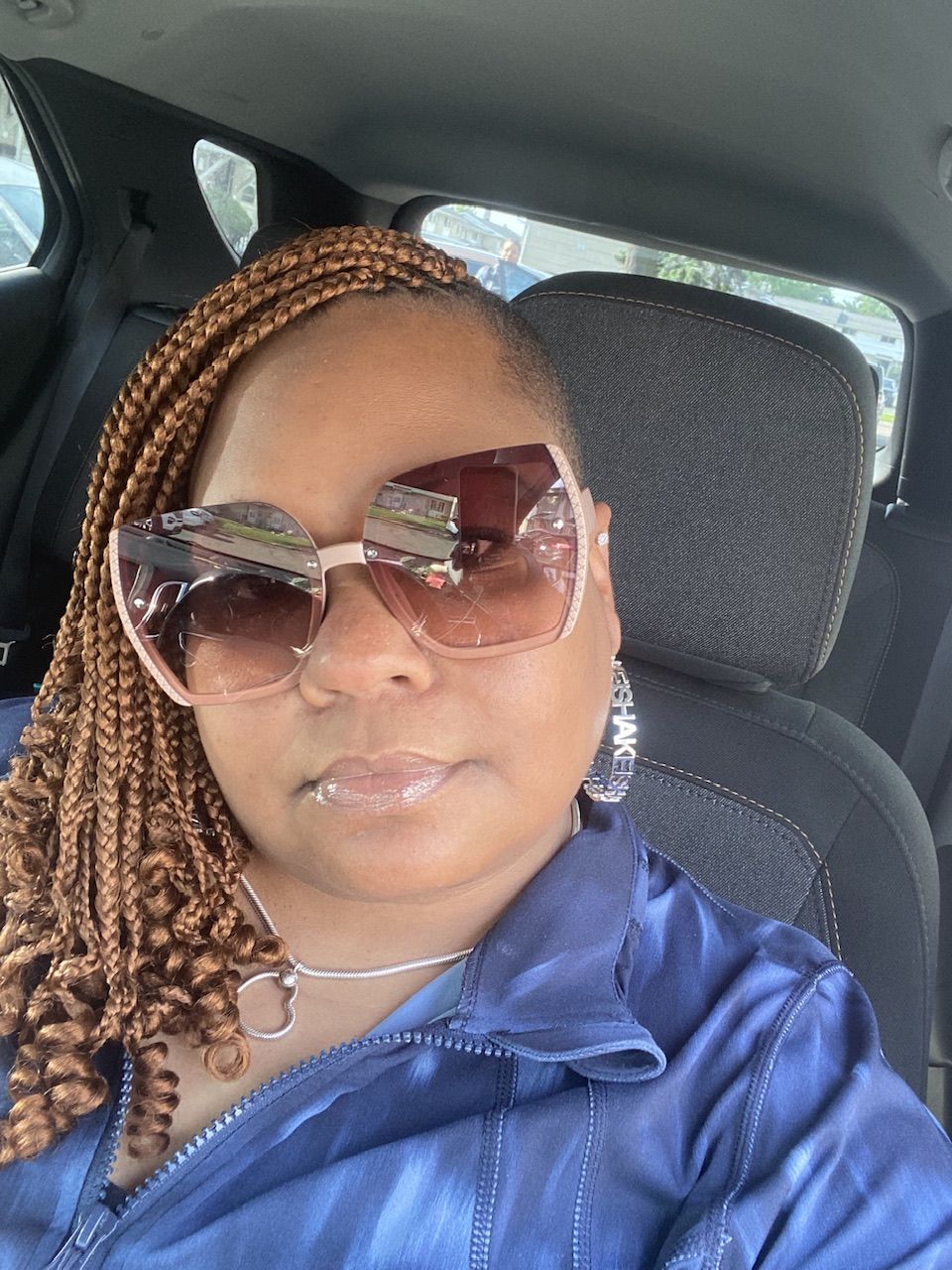 Customer photo review of Hoop Name Earrings