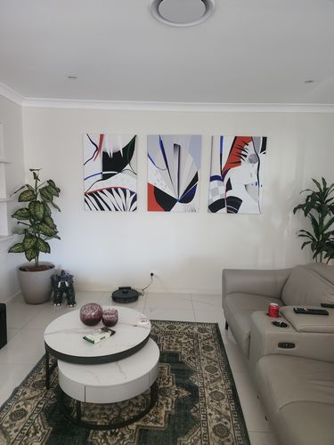 Customer photo review of Walk in the Woods, Abstract Art Trio