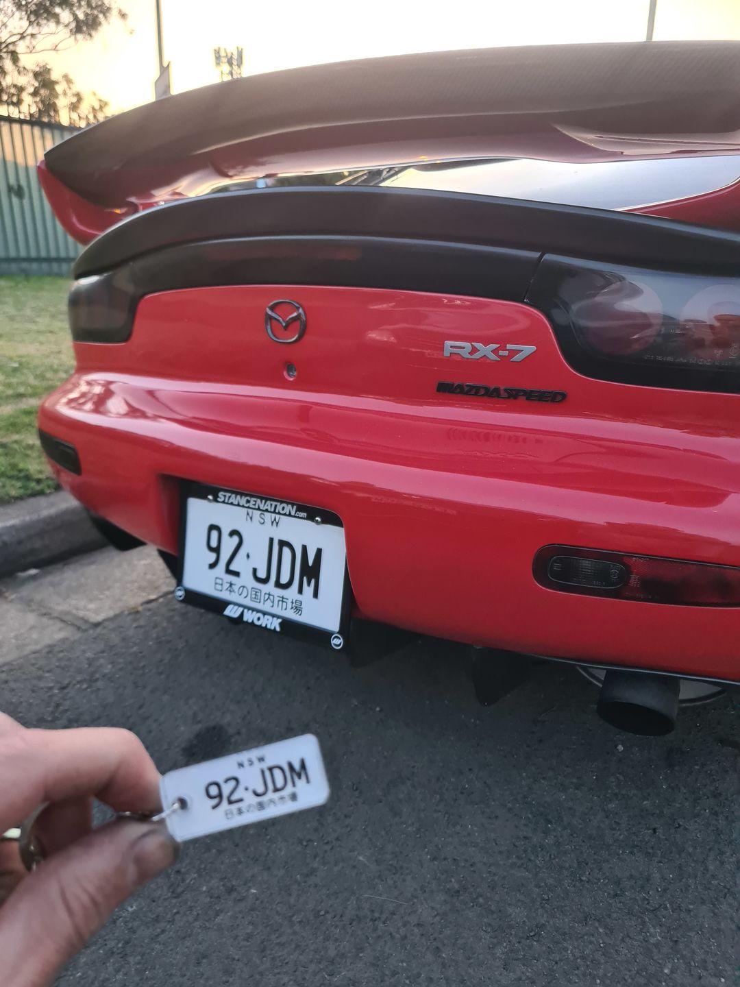 Customer photo review of NSW Japanese (JDM) Licence Plate Custom Keychain 🇯🇵