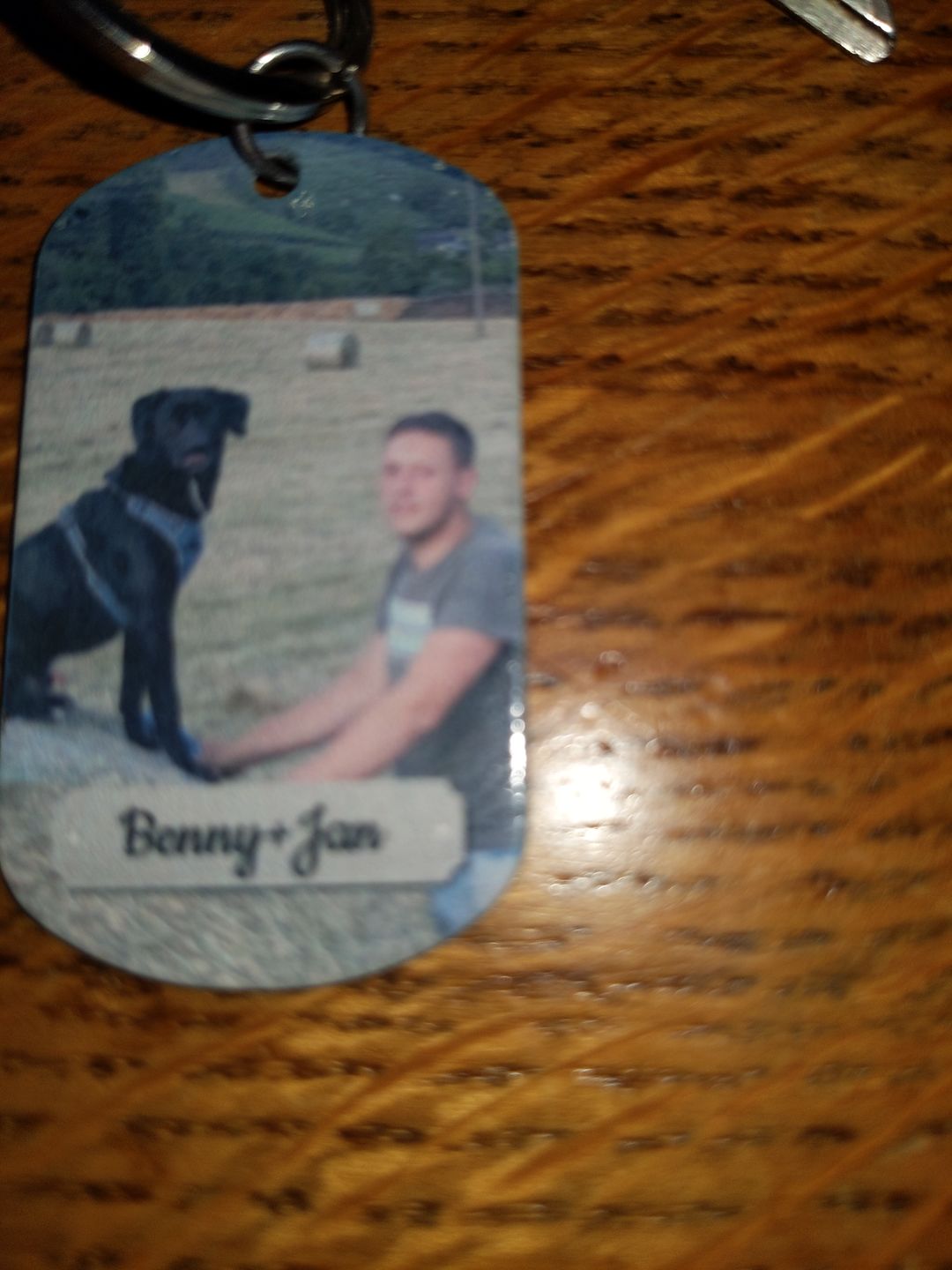 Customer photo review of Doppeltes Foto - Individueller Dog Tag Schlüsselanhänger