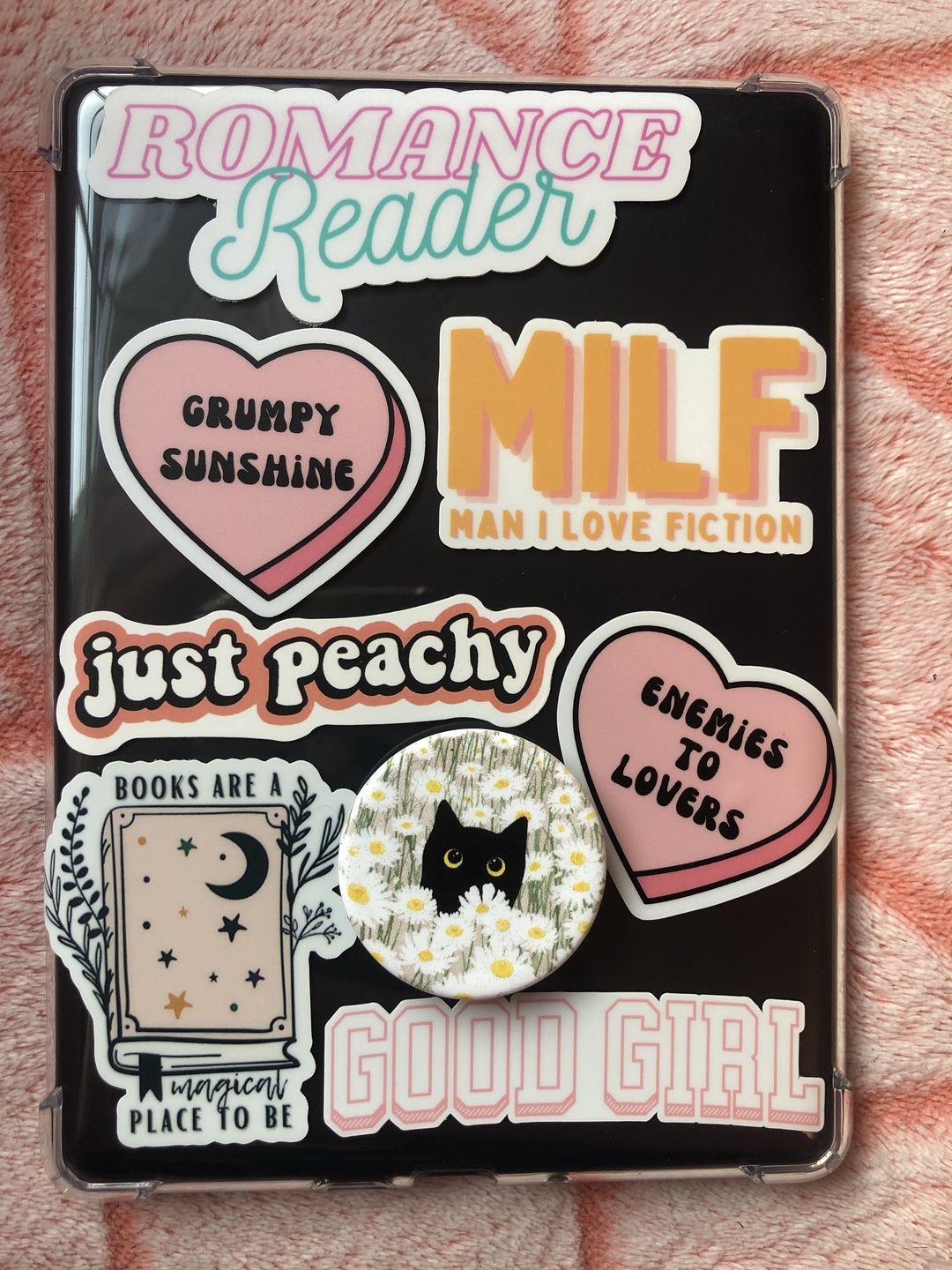 Customer photo review of books are a magical place to be sticker