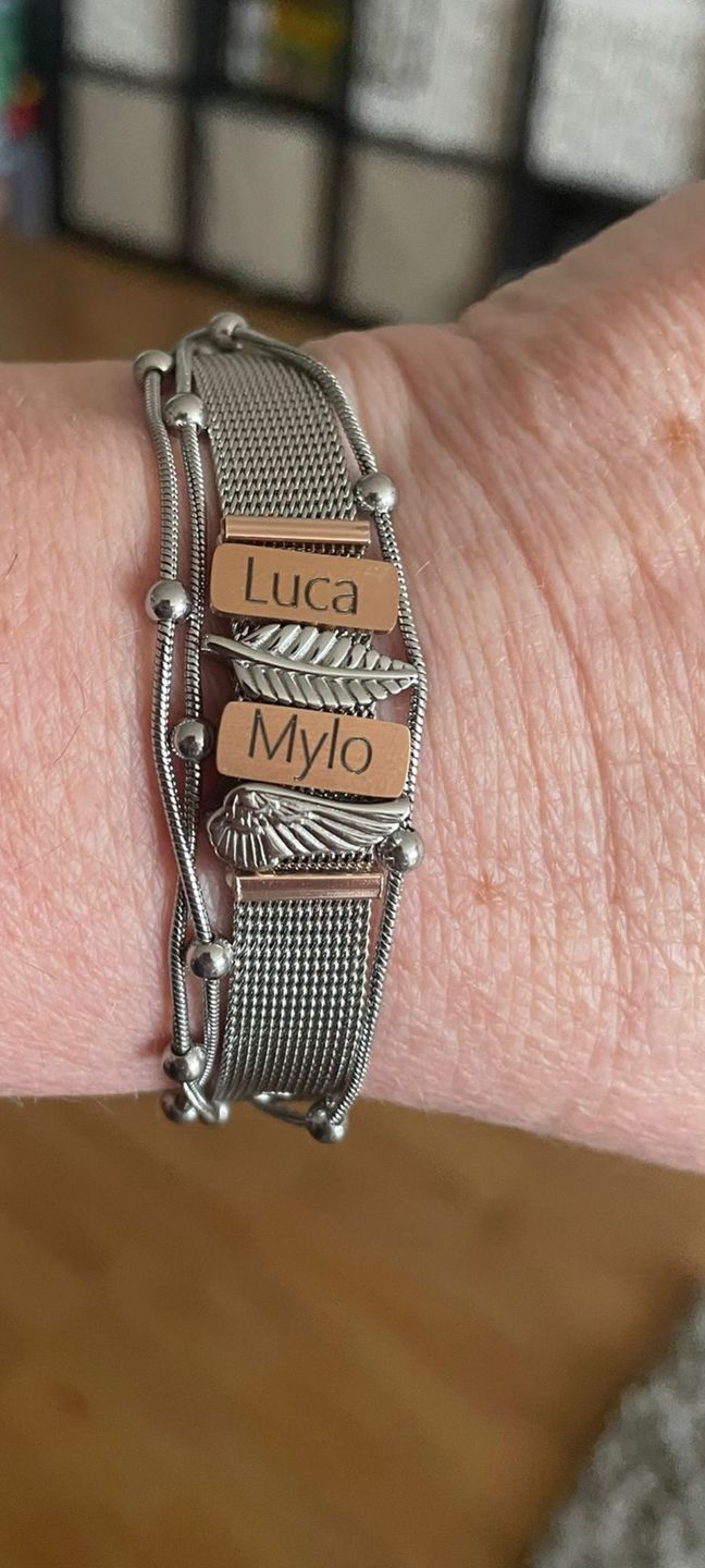 Customer photo review of Mesh bracelet silver/rosé gold