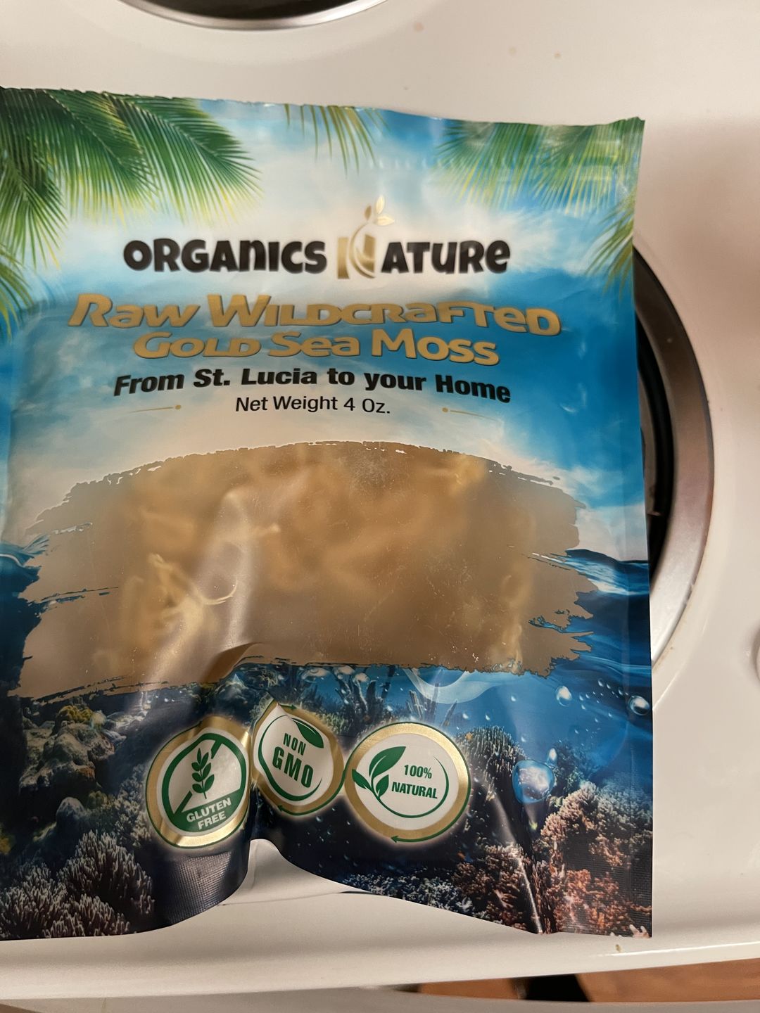 Customer photo review of Raw Wildcrafted Sea Moss 4oz - Sun Dried Sea Moss