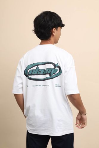 Customer photo review of STAPLE - White Oversized Tee