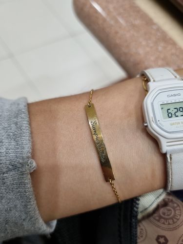 Customer photo review of Pulsera Minimal Personalizada