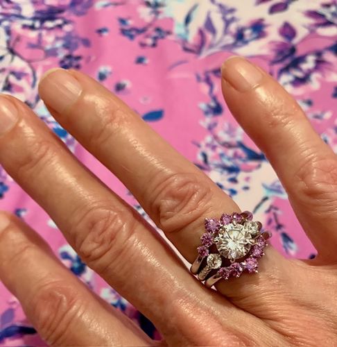 Customer photo review of 5-Stone Wishbone CZ Stackable Band in Sterling Silver