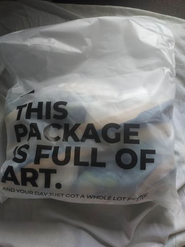 Customer photo review of Van Gogh Starry Night inspired sneakers