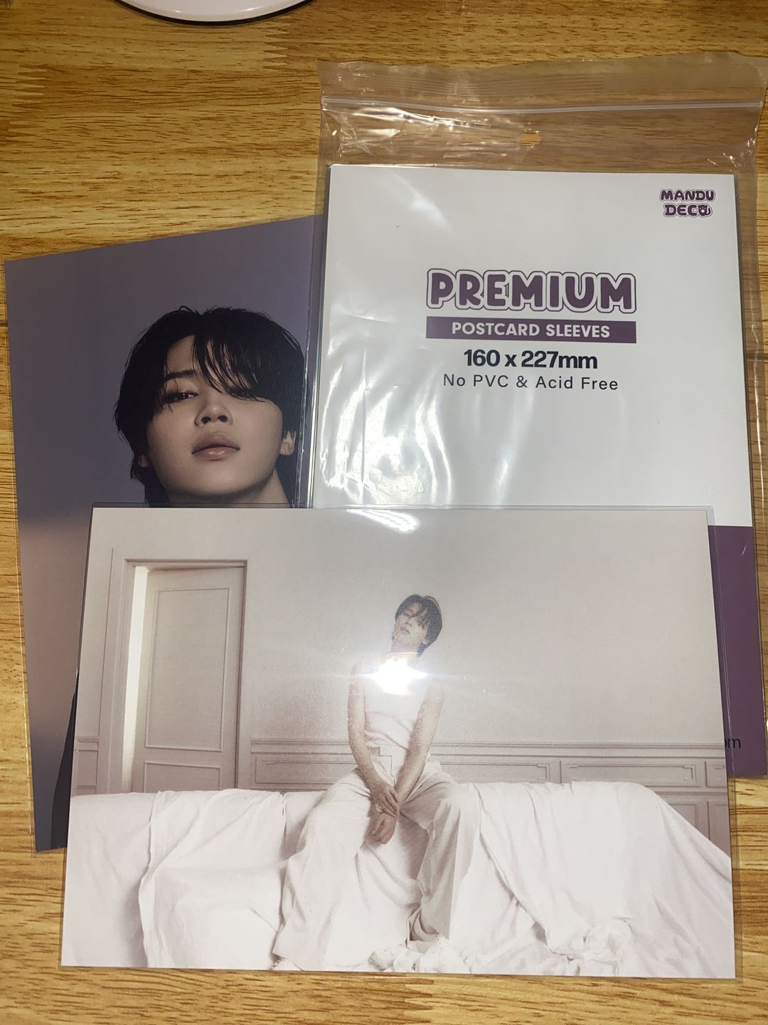 Customer photo review of PREMIUM POSTCARD SLEEVES - INDIGO VERSION (154x213MM)
