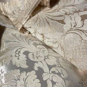 Customer photo review of 110" Wide Damask Soft Sheen Jacquard Fabric | 10 Colors