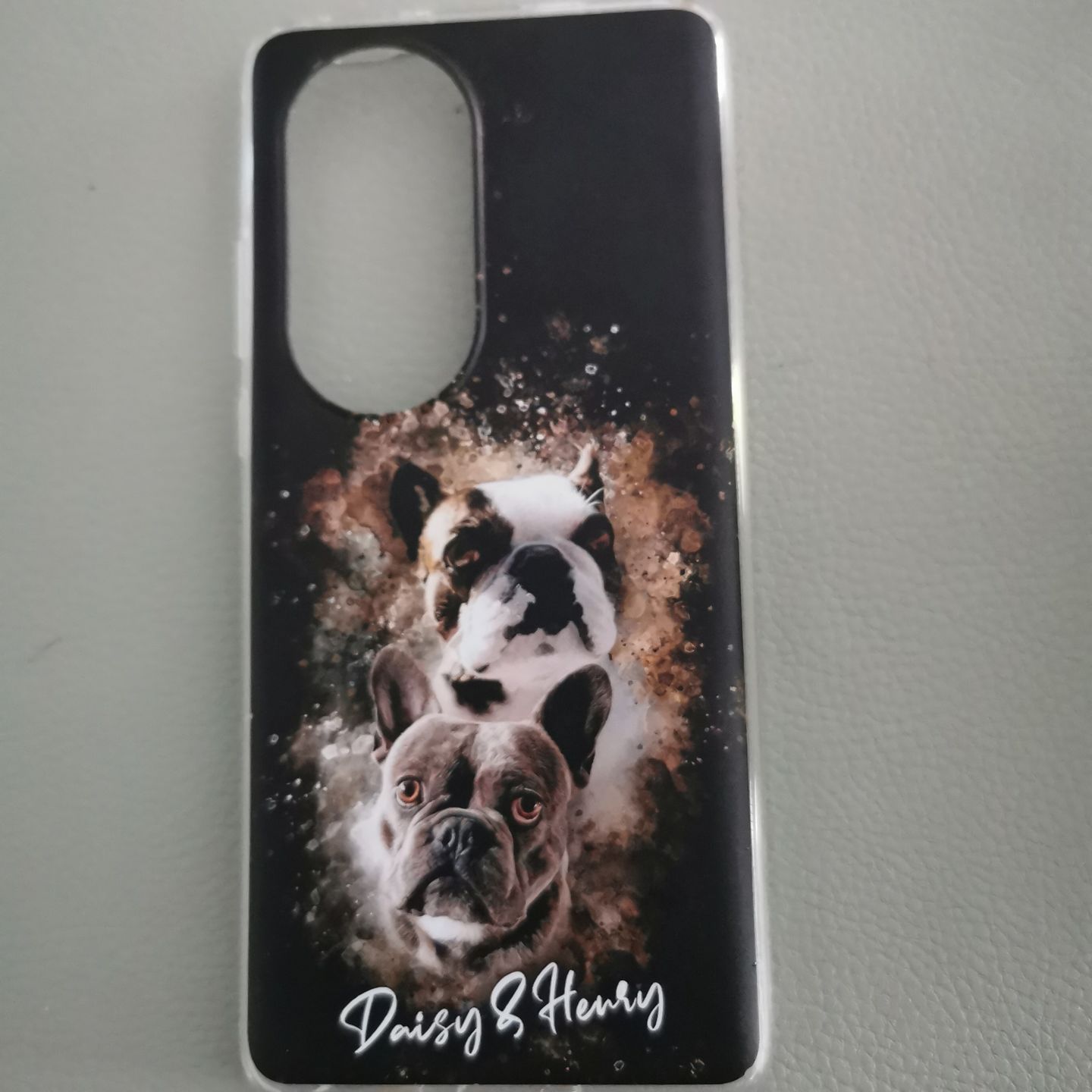 Customer photo review of Personalisierte Portrait Handyhülle – Aquarell Stil