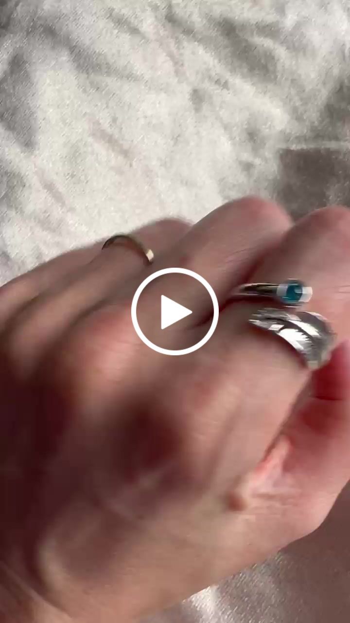 Customer video review of Birth Stone Adjustable Feather Ring - Sterling Silver