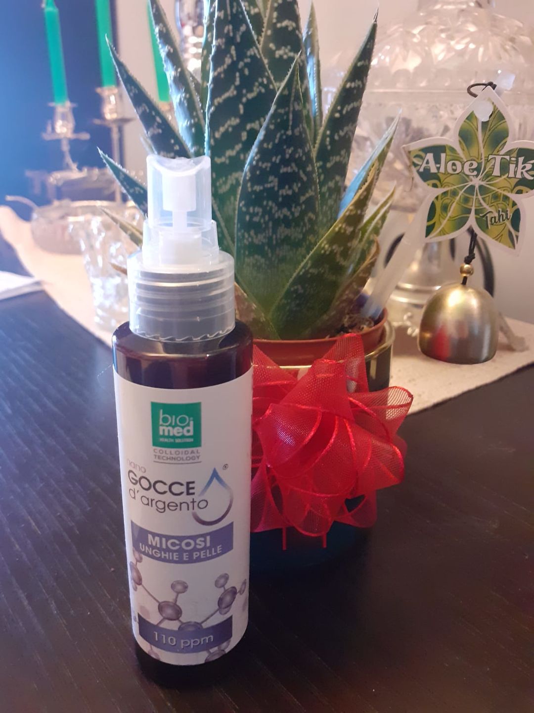 Customer photo review of ARGENTO COLLOIDALE PURO PER MICOSI SPRAY - NANO GOCCE BIOMED - 100 ml. - 110 ppm