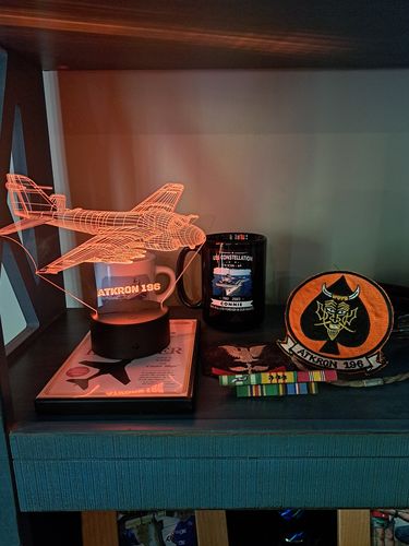 Customer photo review of A-6E Intruder - 3D Optical Illusion Lamp