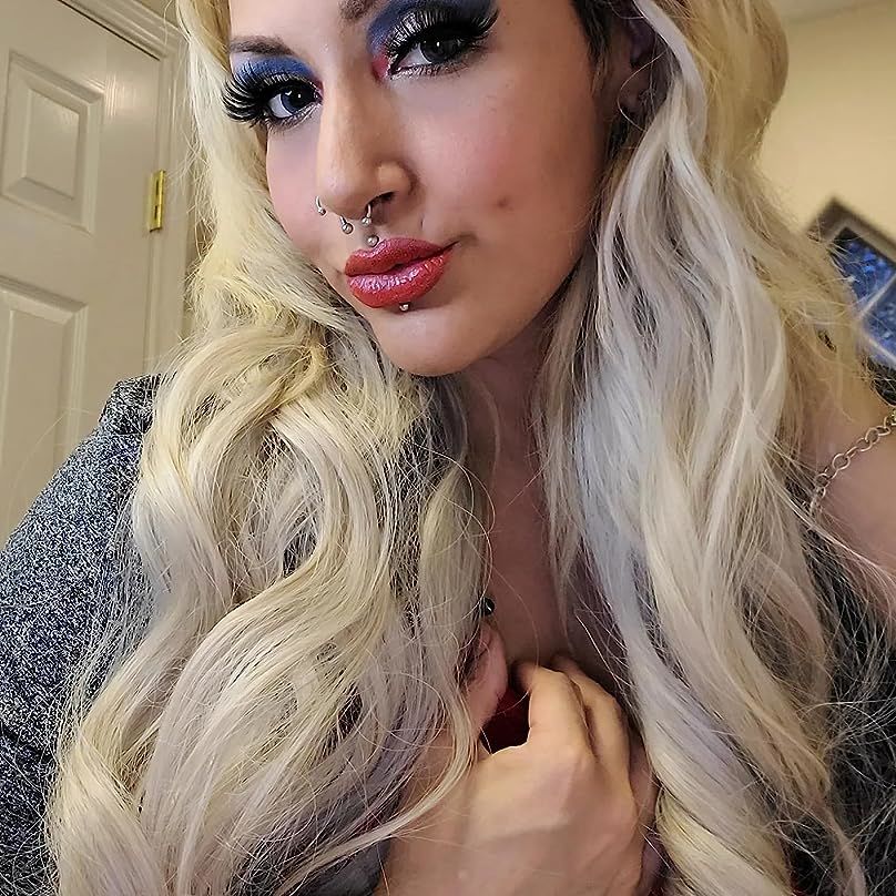 Customer photo review of Nano Ring Extensions Human Hair Nano Beads Hair Platinum Blonde #60A |Youngsee