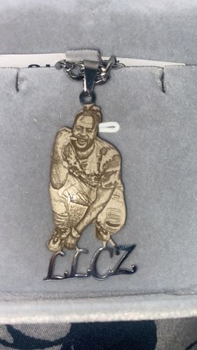 Customer photo review of Lovers Charm™ 18K Custom Engraved Necklace