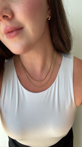 Customer photo review of Radiance Double Chain Necklace