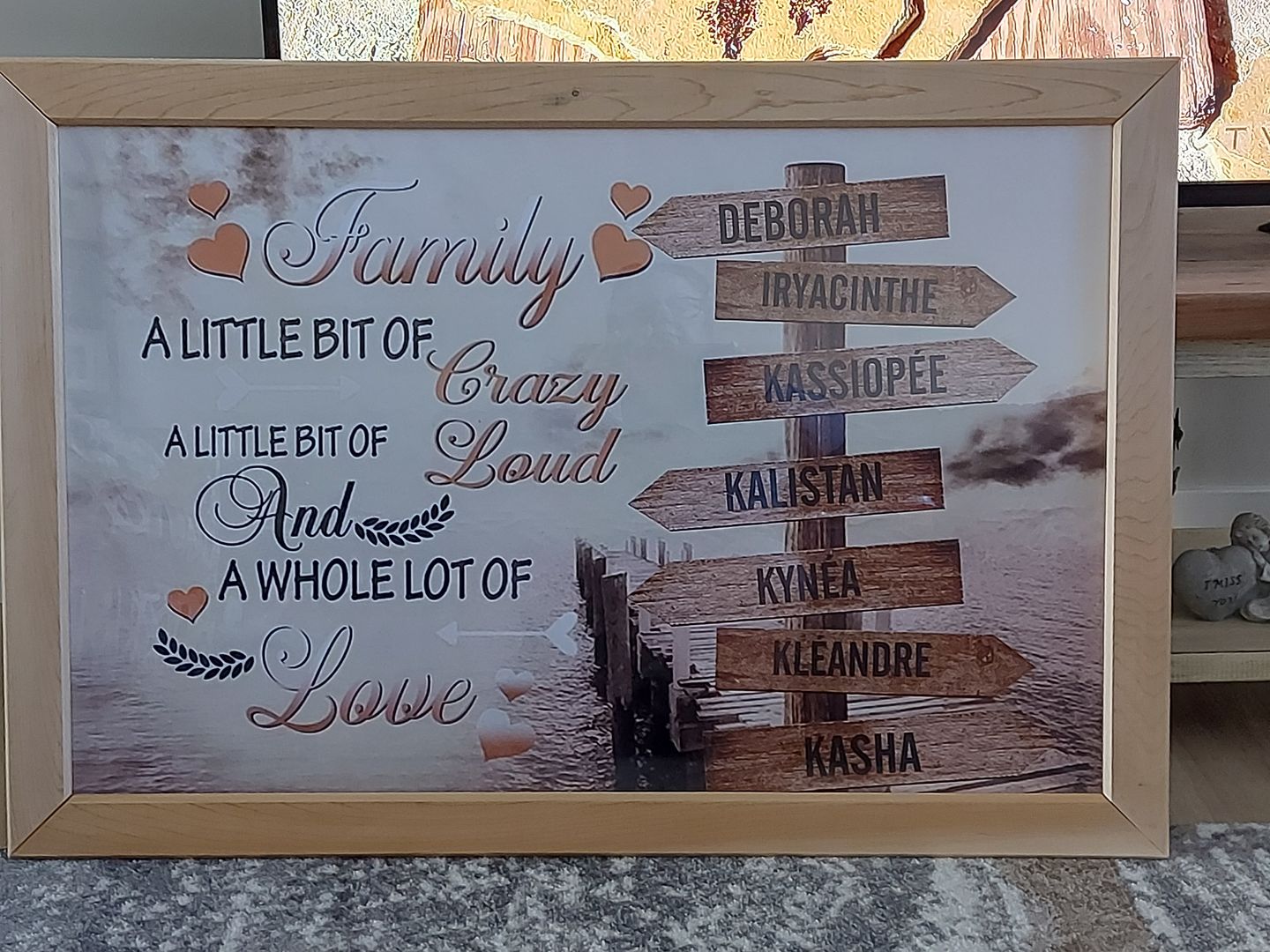 Customer photo review of Family A Little Bit Of Crazy - Personalized Canvas - Gift For Family