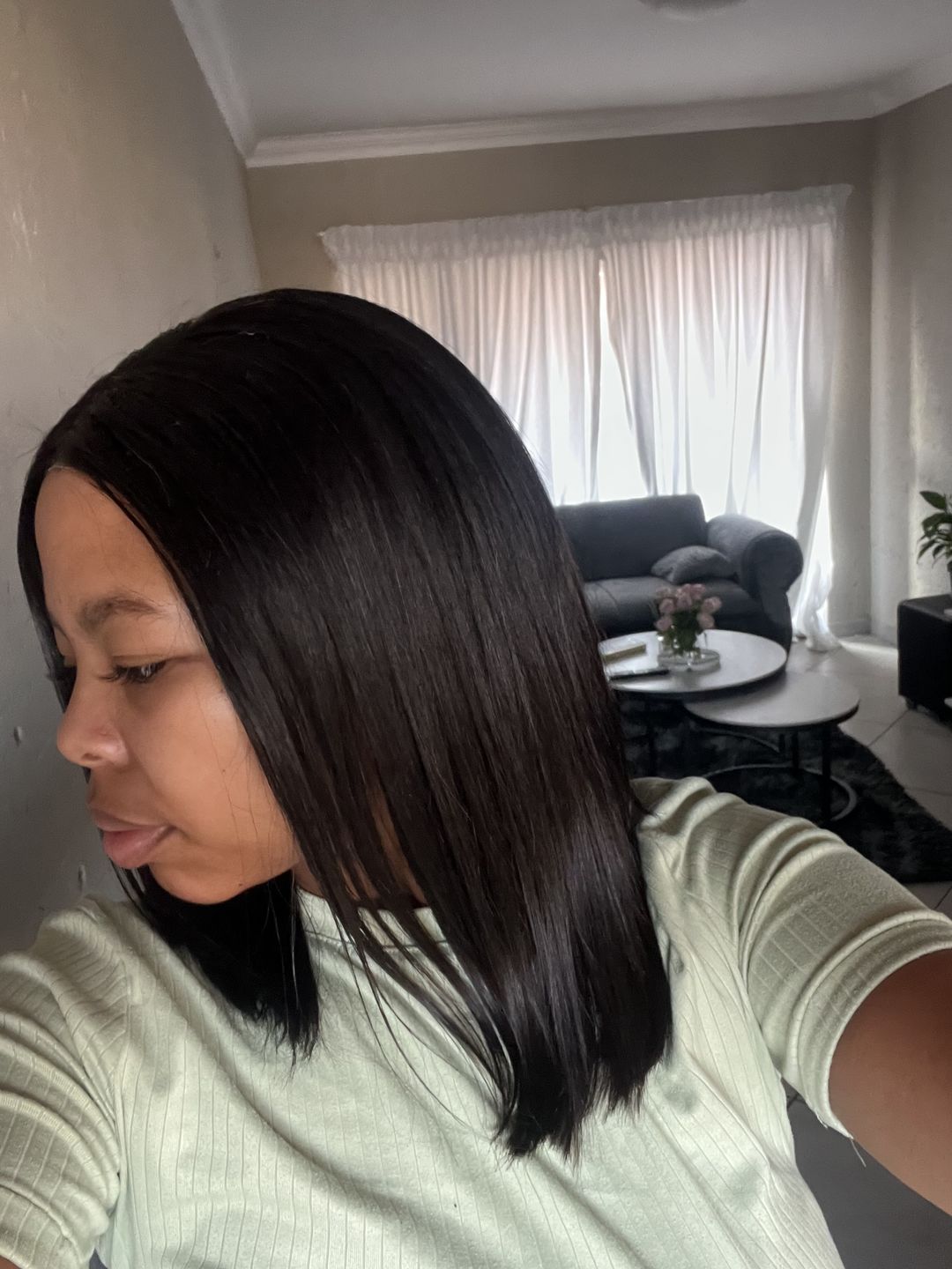 Customer photo review of HD 3 Part Closure Double Drawn BoB Wig