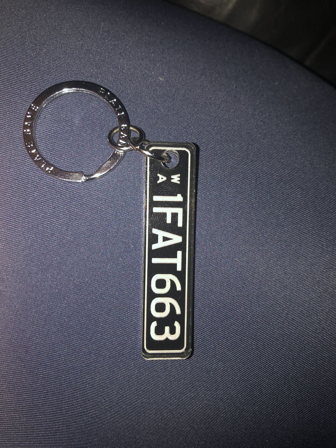 Customer photo review of WA Prestige Licence Plate Custom Keychain
